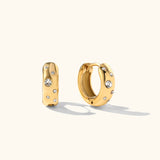 CZ Huggie Hoop Earrings