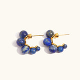 Lapis lazuli Hoop Earrings