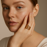 Layered Criss Cross Ring