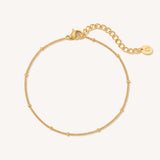 Dainty Beaded Chain Anklet