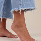 Dainty Beaded Chain Anklet
