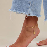 Dainty Beaded Chain Anklet