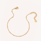 Dainty Beaded Chain Anklet