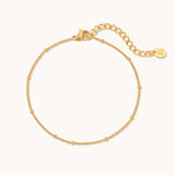Dainty Beaded Chain Anklet