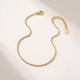 Dainty Box Chain Anklet