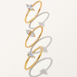 Dainty Heart Duo Ring