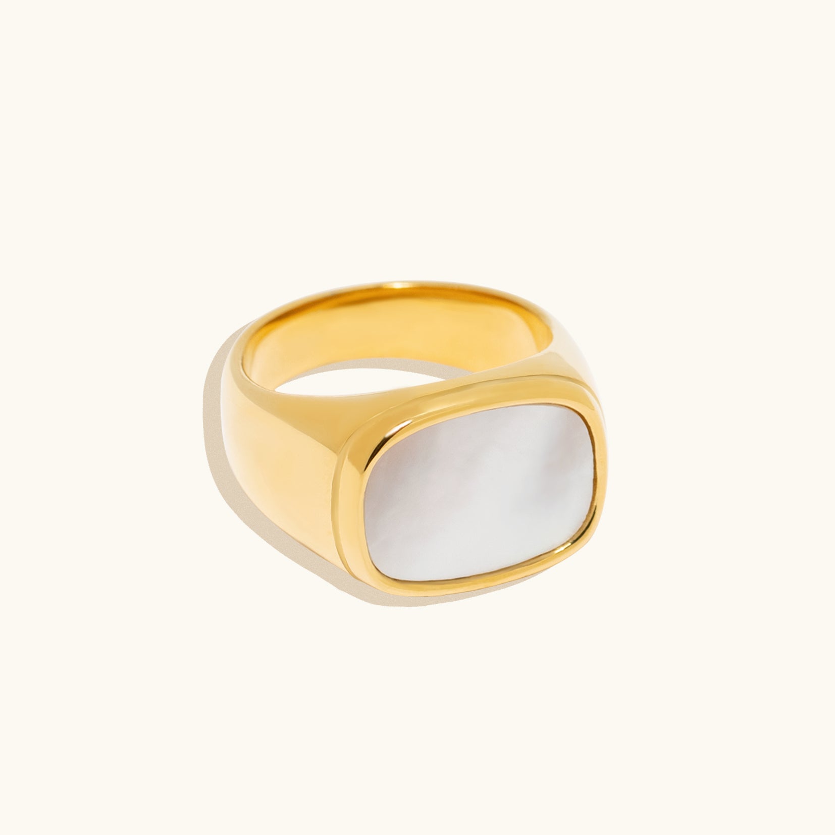 Mother of Shell Signet Ring – Benique
