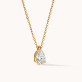 Pear Drop Solitaire Necklace