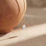 Pear Drop Solitaire Necklace