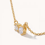 Round & Pear Duo Necklace