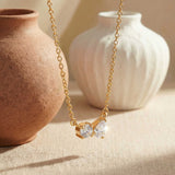 Round & Pear Duo Necklace