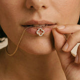 Pavé Clover Pendant Necklace