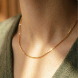 Dainty Box Chain Necklace