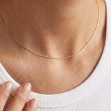 Ultra Dainty Round Snake Chain Necklace