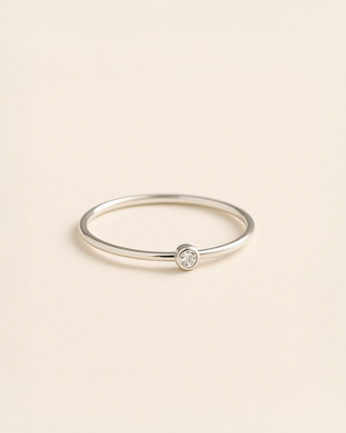 Skinny CZ Bezel Ring – Benique