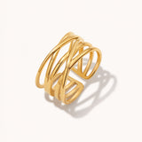 Layered Criss Cross Ring