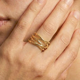 Layered Criss Cross Ring