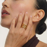 Layered Criss Cross Ring