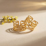 Layered Criss Cross Ring
