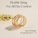 Layered Criss Cross Ring