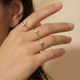 Dainty Pear Solitaire Ring