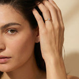 Dainty Pear Solitaire Ring