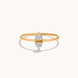 Dainty Heart Duo Ring
