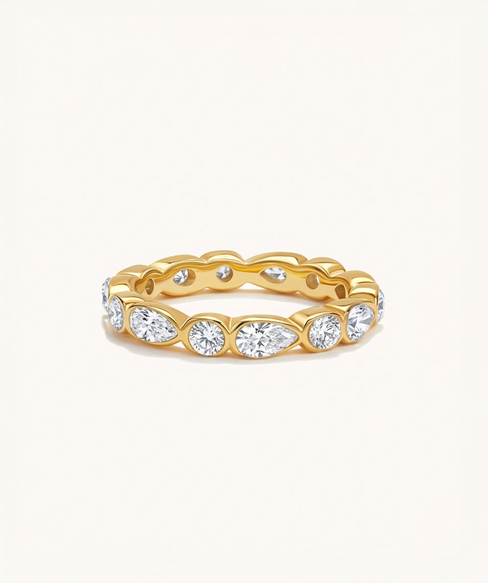 Bezel Set Multi-Cut Eternity Ring – Benique