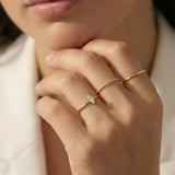 Dainty Marquise Cut Ring Set