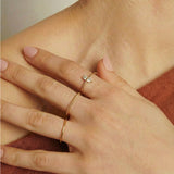 Dainty Duo Heart Cut Ring Set