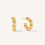 Twisted Rope Hoop Earrings