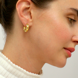 CZ Chunky Hoop Earrings