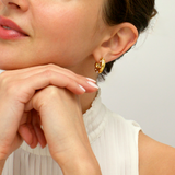 CZ Chunky Hoop Earrings