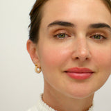 Pavé Pearl Hoop Earrings