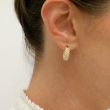 Pavé Pearl Hoop Earrings