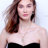 Vintage Crystal Marquise Necklace