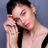 Triangle Crystal Diamond Ring
