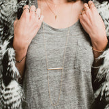 Long Horizontal Bar Necklace