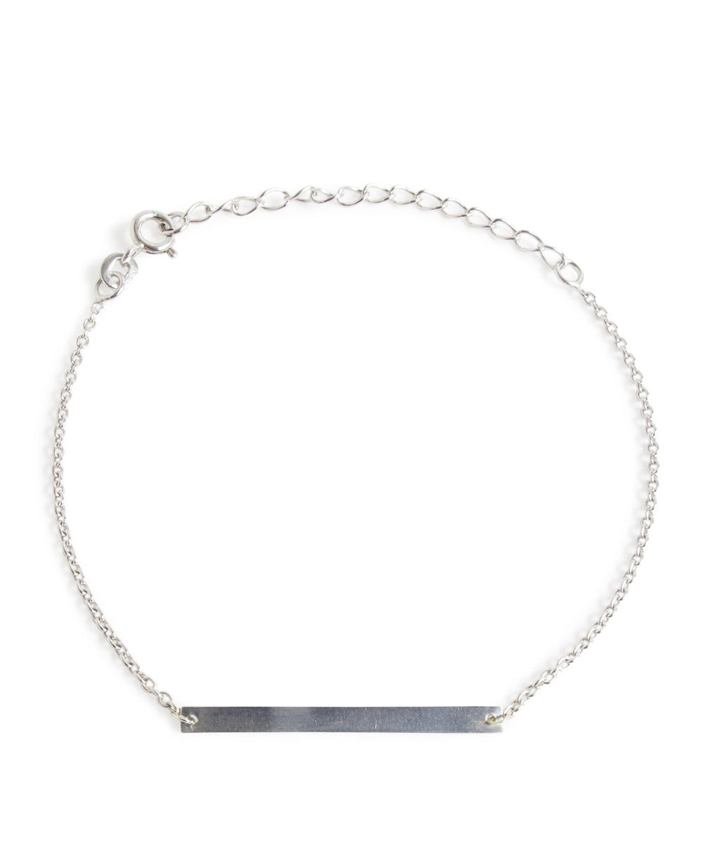 Minimalist Thin Bar Bracelet (Silver) | Benique