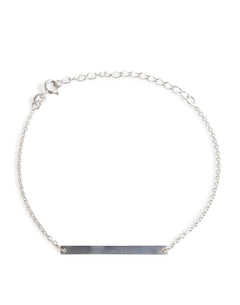 Minimalist Thin Bar Bracelet (Silver) | Benique