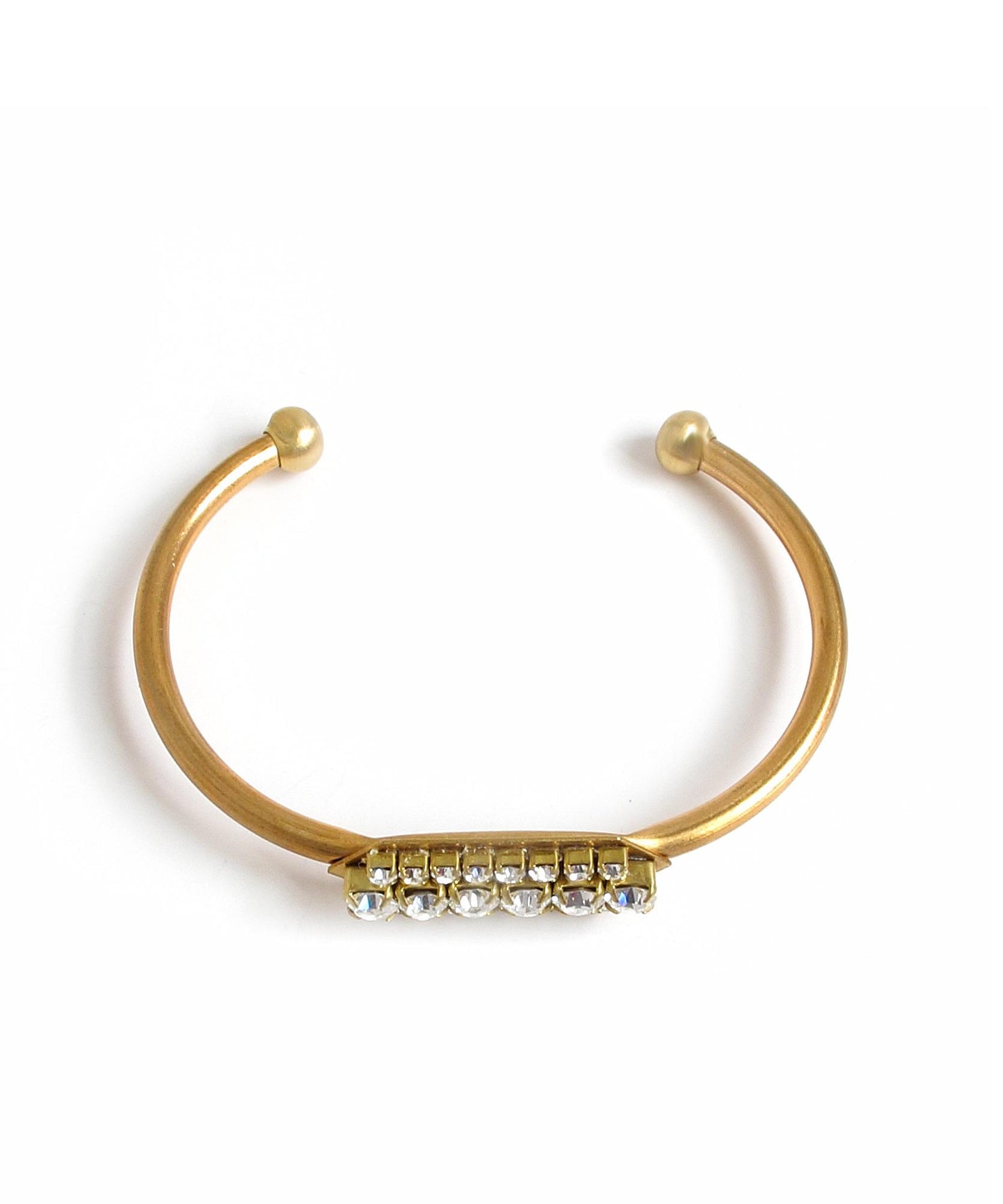 Vintage Multi-Crystal Cuff Bangle-4