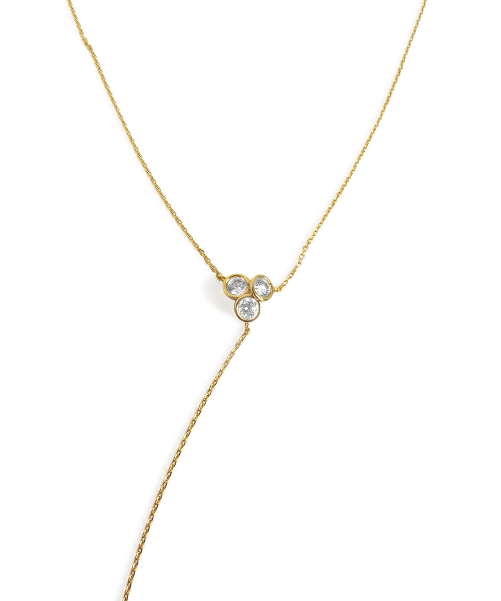 Crystal Y-Shaped Long Necklace_Benique