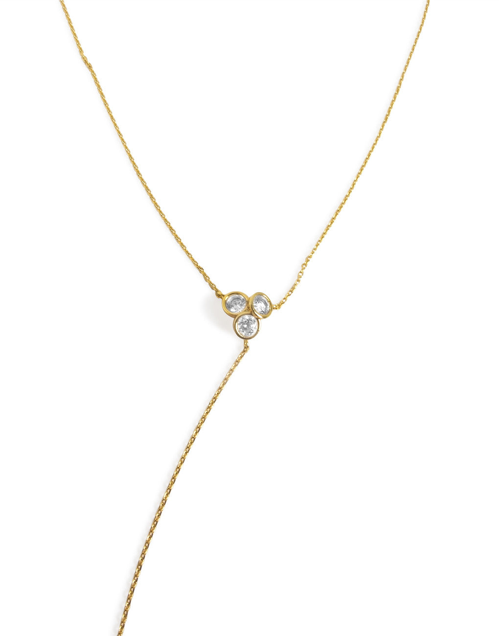 Crystal Y-Shaped Long Necklace_Benique