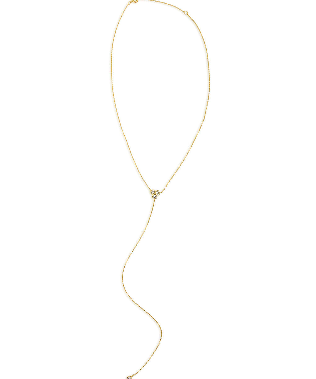 Crystal Y-Shaped Long Necklace_Benique