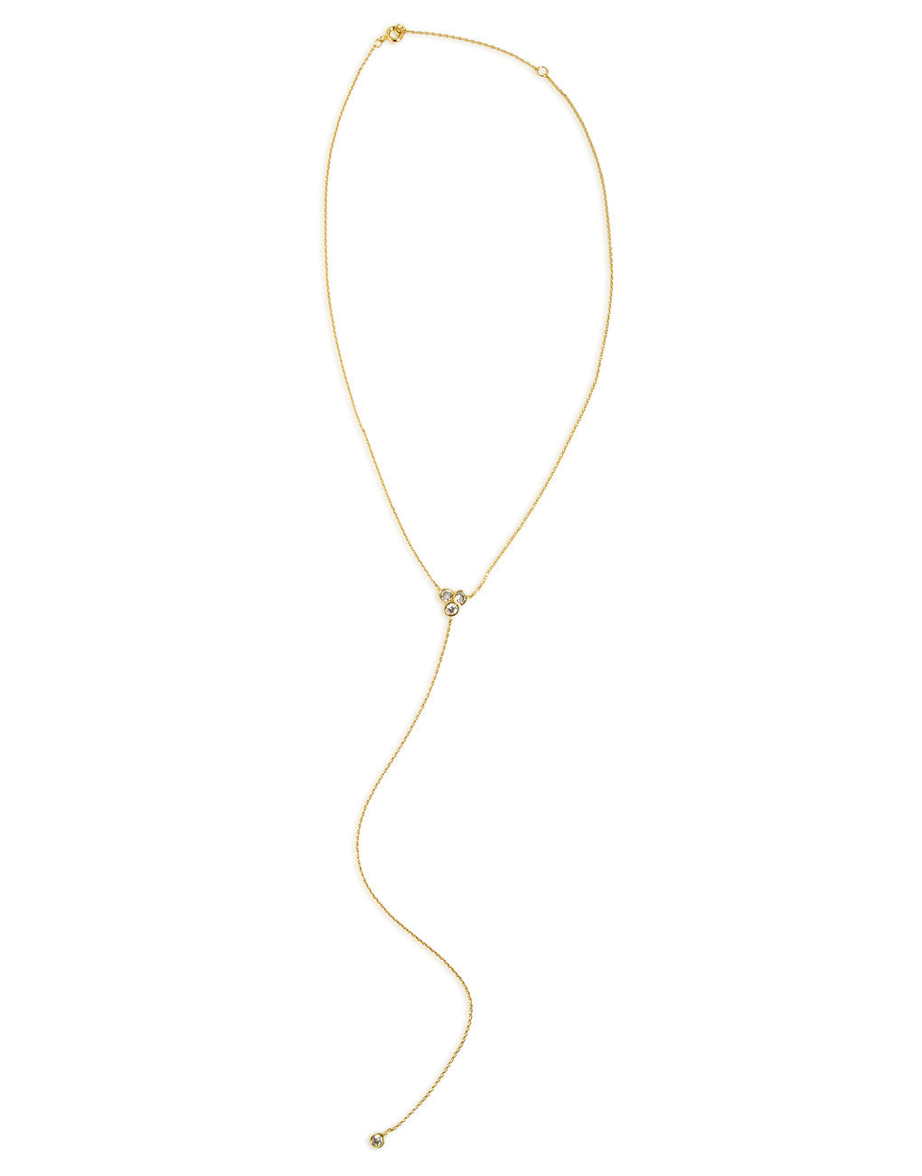 Crystal Y-Shaped Long Necklace_Benique