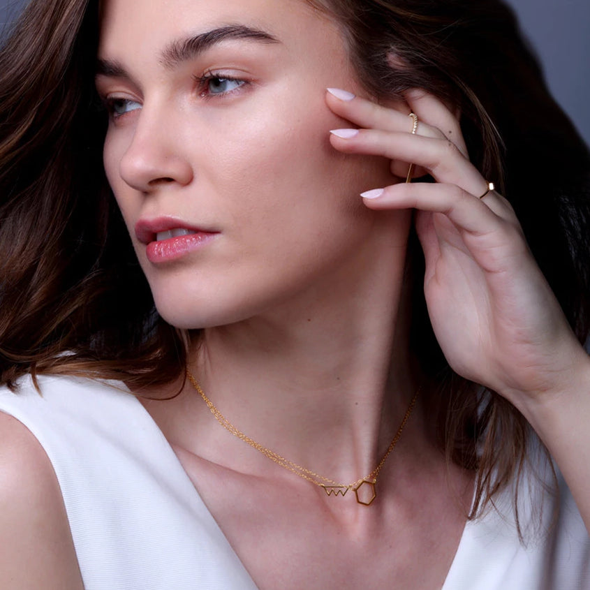 Minimalist Hexagon Necklace | Benique