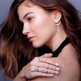 Vega Cuff Ring (Silver)_model_Benique