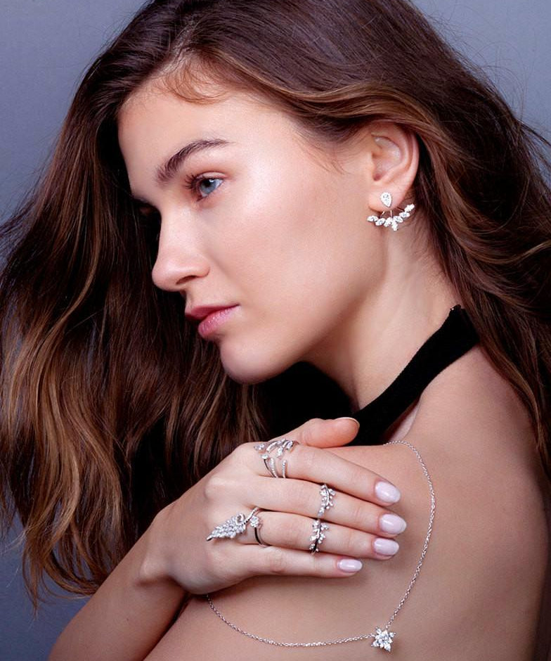 Vega Cuff Ring (Silver)_model_Benique
