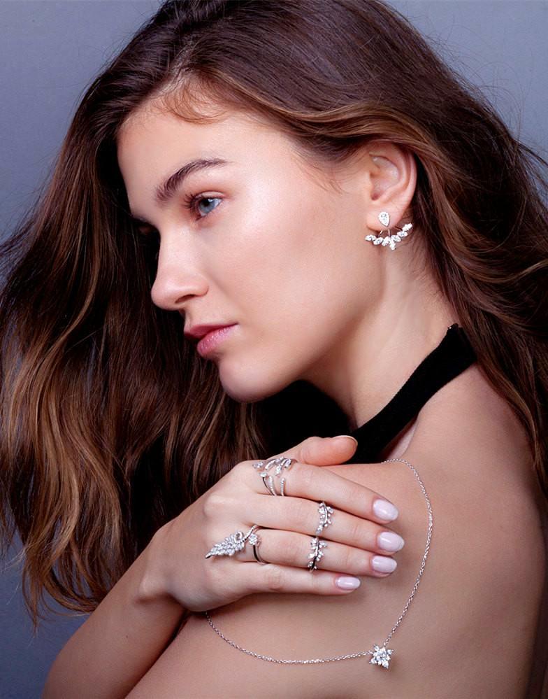 Vega Cuff Ring (Silver)_model_Benique