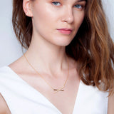 Criss Cross Necklace (Gold)_Model_Benique